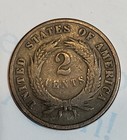 1872 Two Cent Piece  Scarce Date  2c  Nice 
