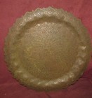 Antique Middle Eastern Bronze Or Brass Tray Unusual Form