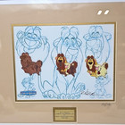 Disney Lambert Sheepish Lion Framed Artist Pin Set Signed Randy Noble Limited Ed
