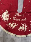 Vintage Tree Skirt  Santa   Sleigh
