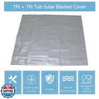 Hot Tub Bubble Blanket - 7 X 7 Ft 16-mil Square Pool Spa Solar Co