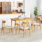 Classic Farmhouse Dining Table Natural Wood 48x28in