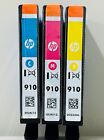 New Genuine Hp 910 Cyan Magenta Yellow 3pk Ink Cartridges Officejet 8035  8028