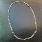 20  4mm Figaro Chain Necklace Silver Stainless Steel Thin Minimalist Men Women