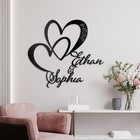 Personalized Metal Heart Sign  Custom Wedding Anniversary Gift