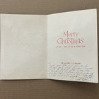 Vintage Mid-century Christmas Card Santa Claus Glitter Vibrant Colors