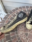 Vtg 60s Sears Jeepers Black Canvas High-top Sneakers Shoes Men Sz 9 Restoration