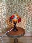 1 12 Dollhouse Miniature Beautiful Tiffany Copper Table 12v Electrical Light