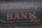 Rare Antique Metal 3 Coin Bank Shonk Works American Can Co  Early 1900 s