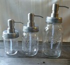 Soap Pump Dispenser Quality Countertop Stainless  Vintage Ball Mason Jars