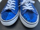 Balera Low Tennis Shoes Size 8-9 Womens Blue Sequin Sneakers Pre-owned  wl6033
