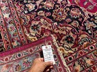 Antique Oriental Rug 9x13 Vintage Worn Old Handmade Handwoven Navy Blue Big 9x12