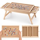 Wooden Puzzle Board With Legs  16 5x13 Inch  Portable   Sturdy For Easy Use