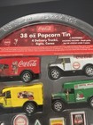 Coca-cola Popcorn Tin Lid Only Delivery Trucks  Signs   Cones