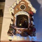 Musical Christmas Gingerbread House Musical Snowglobe 10x6   Rare Vtg Jcpenney