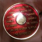 45 Year Aa Sobriety Coin Medallion- Rich Mandarin Red Enamel 45th Year Xlv Chip