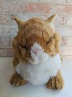 Vtg Avarti Applause Tabby Cat Orange Striped Sleeping Plush Stuffed Animal 
