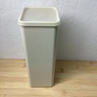 Vintage Tupperware Cracker Keeper 1696-3 Container 9 1 2  Tall Square With Lid