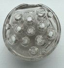 Vintage Clear Glass 11 Hole Flower Frog