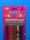 Vintage Lisa Frank Holiday Foil Pencils 8 Pack X-mas Christmas New