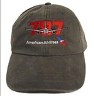 American Airlines Boeing 787 Embroidered Adjustable Charcoal Baseball Cap Hat