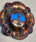 Vintage New York Nyc City Of Wonders Brass Metal Painted Landmark Souvenir