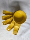 Set Of 7 Vintage Tupperware Yellow Stacking Measuring Cups  cc