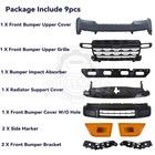 Front Bumper Cover Grille Kit For 2022-2024 Ford Maverick Bracket Upper Lower