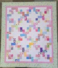 New Baby Girl Scrappy Handmade Quilt Shower Gift