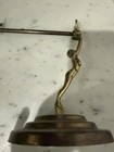 Antique Art Deco Brass Figurine Nude Standing Woman  6 5 x 7 5  X4 