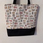 Handmade Cotton Tote Bag Cat Pattern