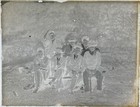 Antique Glass Plate Photo Negative  Japanese Group Portrait  Distinct Faces