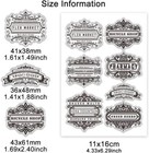 Vintage Sign Clear Stamps Set 7pcs Retro Style Rubber Stamp Silicone Clear Stamp