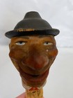 Vintage Hand Carved Anri Mechanical Mouth Opener Wine Bottle Pourer Stopper Cork