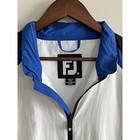 Footjoy Mens Golf Windbreaker Quarter Zip Pullover White Black Blue Jacket M