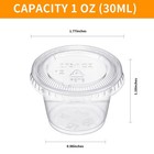 1000 Pieces 1 Oz Containers With Lids 1 Oz Portion Cups Disposable Souffle Cups
