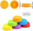 18 Silicone Reusable Caps For Home Brew   Soft Drink Bottles  Soda Multicolor 