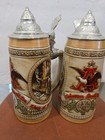 Two Vintage Anheuser Busch Budweiser Beer Stein   b   And   c   Series
