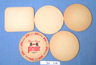 Vintage Beer Coasters Prior Doubler Star Black Label Set Of 5 Obsolete Not Used
