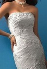  1499      Alfred Angelo      2083 8 White Fit Flare Corset Soft Tulle Beaded Lace