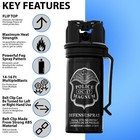 4 Police Magnum Pepper Spray Self Defense 2oz Flip Top Belt Clip Fogger Security