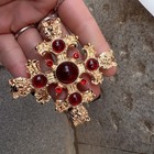 10pcs Vintage Pearl Brooch Royal Court Gem Pin Luxury Coat Badge Jewelry Gift