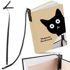 Genuine Leather Magnetic Ribbon Bookmark Cat Design For Book Lovers Gift