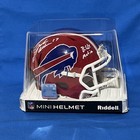Josh Allen Buffalo Bills 90   s Throwback Mini Helmet Signed inscribed Beckett Coa
