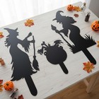 Metal Halloween Cauldron Yard Stake Witch Magic Garden Lawn Sign Decor