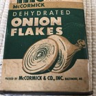 Mccormick Vintage Onion Flakes Vintage Paper Over Tin Spice Tin