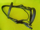Vespucci Oversize Black Padded Dressage Double Bridle   Reins crank Noseband