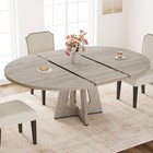 Extendable Dining Table  Round Kitchen Dining Room Dinner Table For 4 6 8 People