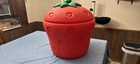 Little Tikes Vintage 1980s Strawberry Shortcake Red Toy Box Storage Hamper Bin