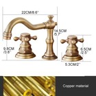 Antique Brass 8  Widespread Waterfall Bathroom Sink Faucet 2 Hand 3-hole Mix Tap